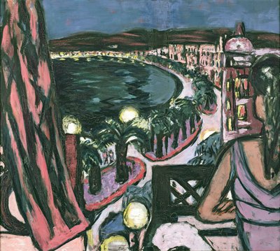Promenade des Anglais, Nice af Max Beckmann