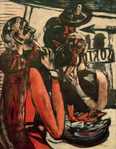 Prunier (Im Restaurant Prunier, Paris) af Max Beckmann
