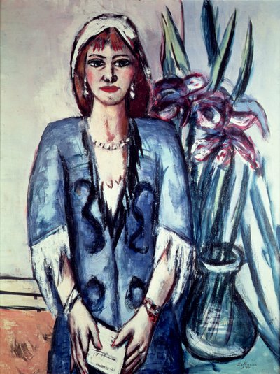 Quappi i blå og grå af Max Beckmann