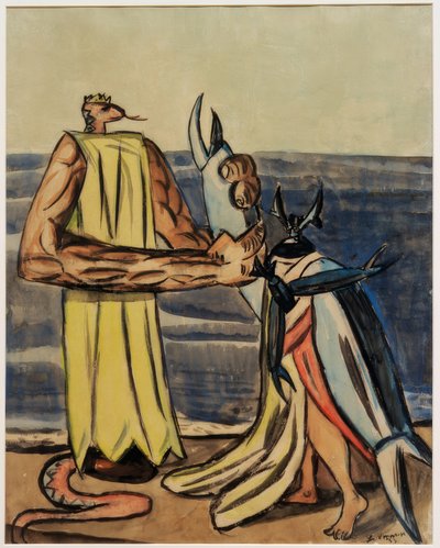 Snake King og Stag Beetle Bride af Max Beckmann
