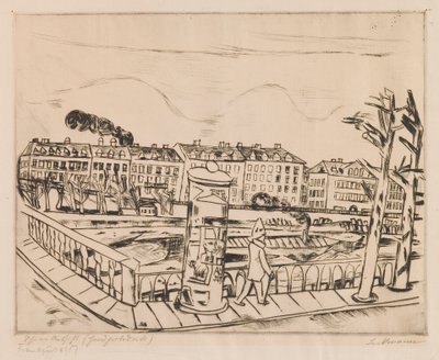 Smuk udsigt (vinterlandskab) af Max Beckmann