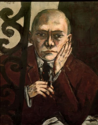 Selvportræt i baren af Max Beckmann