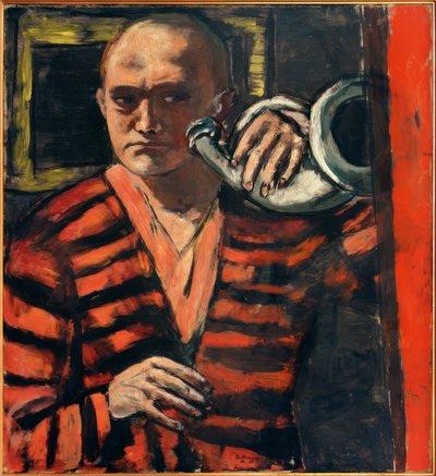 Selvportræt med horn af Max Beckmann
