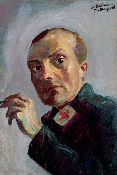 Selvportræt som mandlig sygeplejerske af Max Beckmann