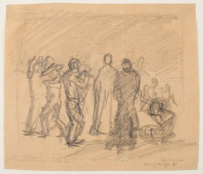 Skitse for Kristus i ørkenen af Max Beckmann