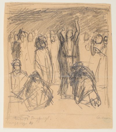 Skitse til bjergprædiken af Max Beckmann