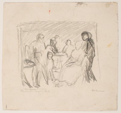 Skitse til Zech Family af Max Beckmann