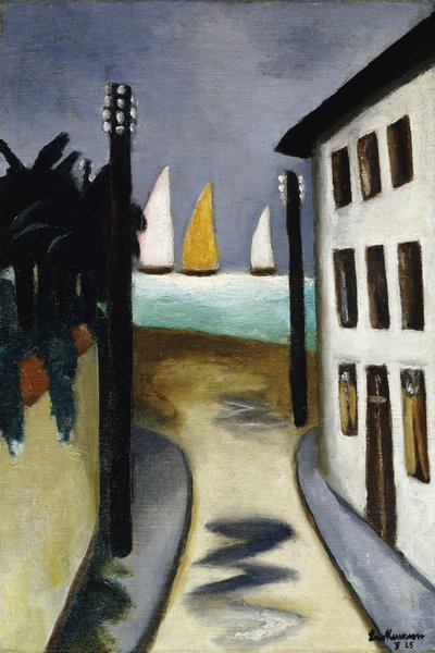 Lille Landskab, Viareggio; Kleine Landschaft, Viareggio af Max Beckmann