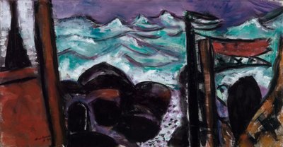 Lille stormfuldt hav af Max Beckmann