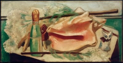 Stilleben med lyserød muslingeskal af Max Beckmann