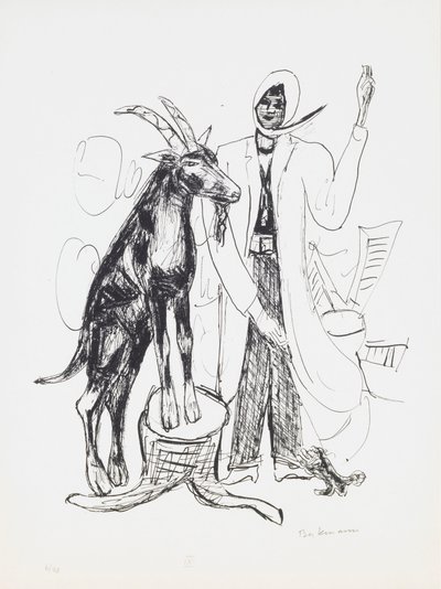 The Buck, tallerken 9 fra porteføljen "Day and Dream" af Max Beckmann