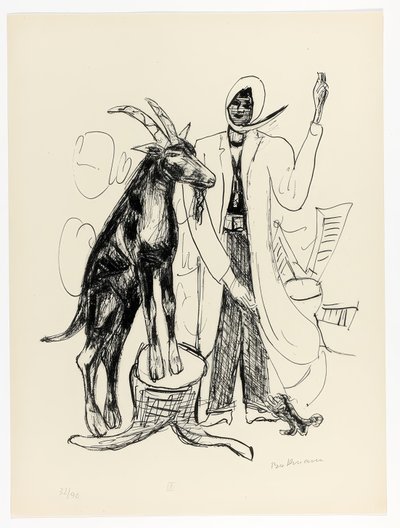 The Buck, tallerken ni fra Day and Dream af Max Beckmann