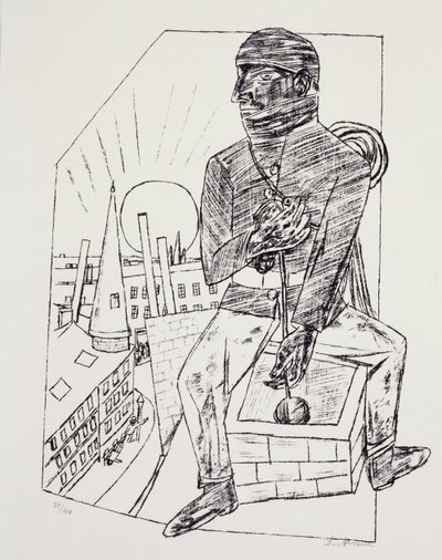 Skorstensfejeren, af Max Beckmann (1884-1950), litografi. Tyskland, det 20. århundrede. af Max Beckmann