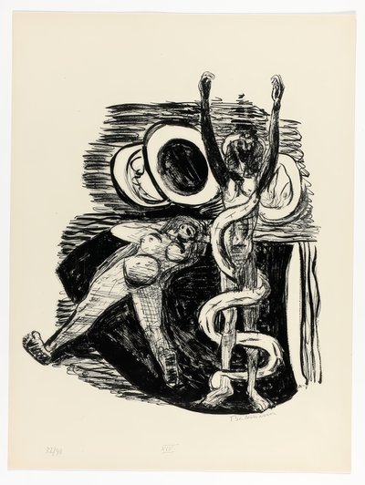 The Fall of Man, tallerken 14 fra Day and Dream af Max Beckmann