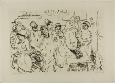 The Large Operation, plade atten fra Gesichter af Max Beckmann