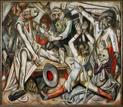 The Night (olie på lærred) af Max Beckmann