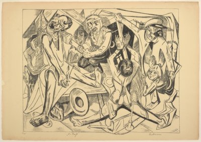 Natten, tallerken syv fra Die Hölle af Max Beckmann