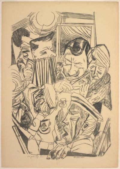 Den patriotiske sang, plade ni fra Die Hölle af Max Beckmann