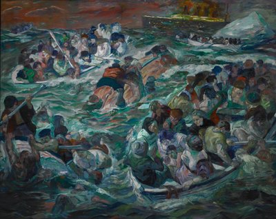 Titanics forlis af Max Beckmann