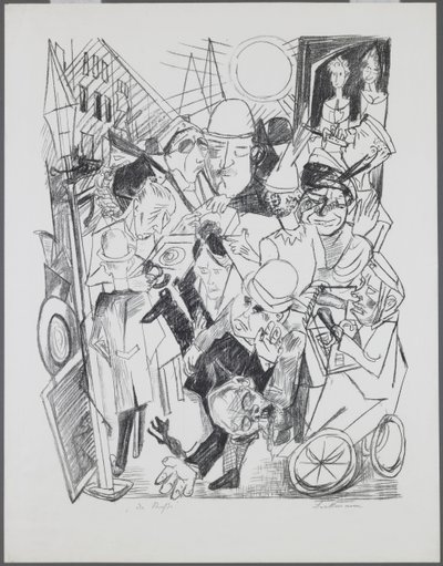 The Street, plade 3 fra porteføljen "Hell" af Max Beckmann