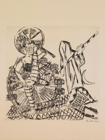 The Tightrope Walkers, plade 8 fra porteføljen "Annual Fair" af Max Beckmann
