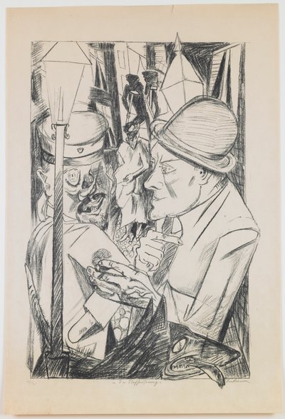 Vejen hjem, plade 2 fra serien "Hell" af Max Beckmann
