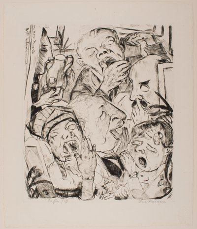 The Yawners, plade 7 fra porteføljen "Faces" af Max Beckmann