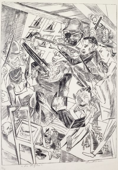 De sidste, af Max Beckmann (1884-1950), litografi. Tyskland, det 20. århundrede. af Max Beckmann