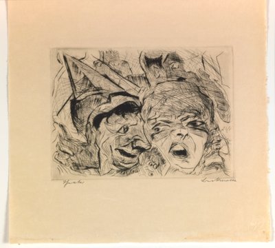 Teater, tallerken 8 fra portfolioen "Faces" af Max Beckmann
