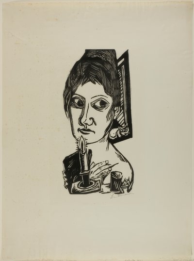 Kvinde med stearinlys af Max Beckmann
