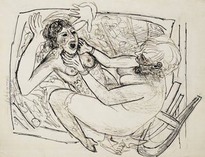 Kvinder kæmper; kvinder kæmper af Max Beckmann