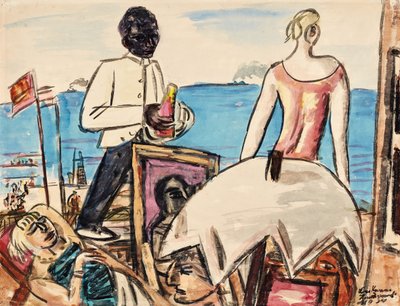Zandvoorts strandcafé af Max Beckmann