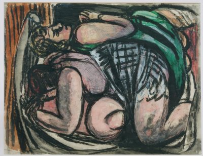 To kvinder liggende af Max Beckmann