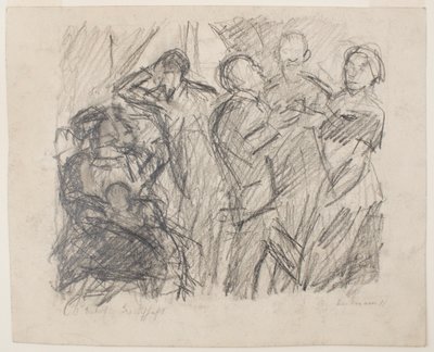på recto: I [Første] Skitse til Samfundsfest af Max Beckmann