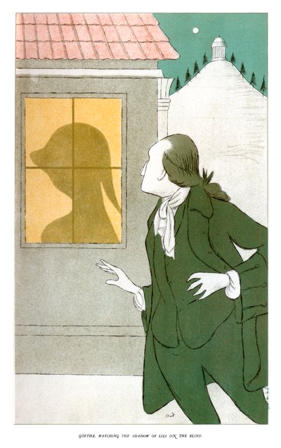 Goethe ser på Lili i blindes skygge, 1904 af Henry Maximilian Beerbohm