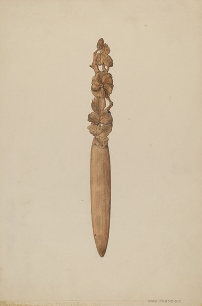 Papirkniv, ca. 1938. af Max Fernekes