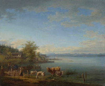 Starnbergsøens østlige bred af Max Joseph Wagenbauer