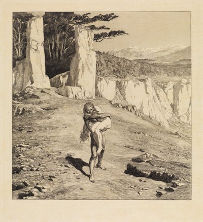 Adam (Eva og fremtiden, opus III, blad 5) af Max Klinger