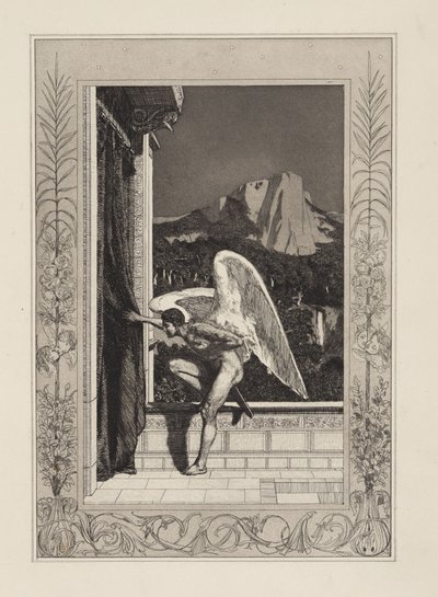Amor kommer (Amor og Psyche, Opus V, blad 12) af Max Klinger