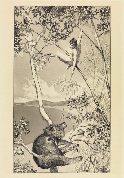 Bjørn og alf (Intermezzi, opus IV, blad 1) af Max Klinger