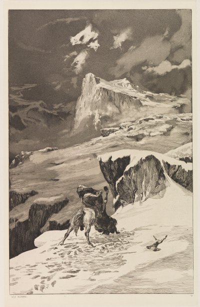 Battling Centaurs Fighting Centaurs plade V fra Intermezzos, Opus IV..., 1881. af Max Klinger