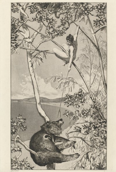 Bear and Elf Bär und Elfe: pl.1, udgivet 1881. af Max Klinger