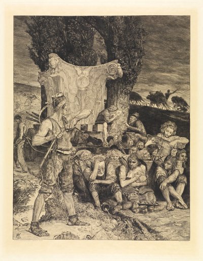 Elend (Om døden, anden del, opus XI, side 7) af Max Klinger