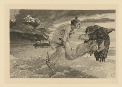 Bortførelsen af Prometheus (fra: Opus XII. Brahmsfantasi) af Max Klinger