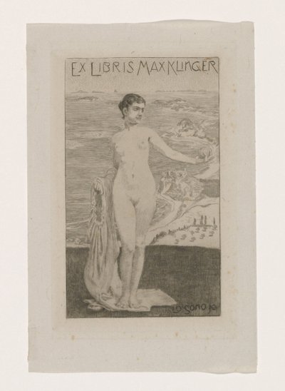 Ex libris af Max Klinger Lo sono io (titel på objekt) af Max Klinger