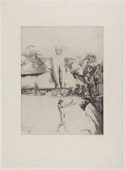 Integer vitae (enkeltblad fra: Om døden, anden del, opus XI, blad 1) af Max Klinger