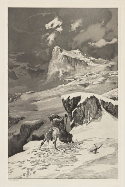 Intermezzi, Opus IV, Bl. 5: Bekæmpelse af kentaurer af Max Klinger