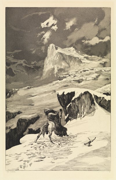 Kæmpende kentaurer (Intermezzi, Opus IV, blad 5) af Max Klinger