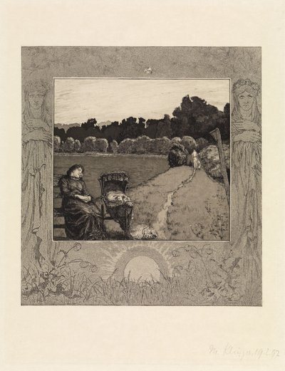 Barn (Om døden, første del, opus XI, blad 5) af Max Klinger