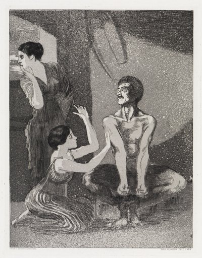 Pigen og Skytten (Telt, Opus XIV, 1. del, nr. 9) af Max Klinger